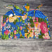 BOG Collective Lottie & Holly Floral Print Cropped Tank Top Skort Set Large