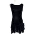 Vtg Sandine Originals Little Black Velvet Dress Designer Women Ladies Size 11
