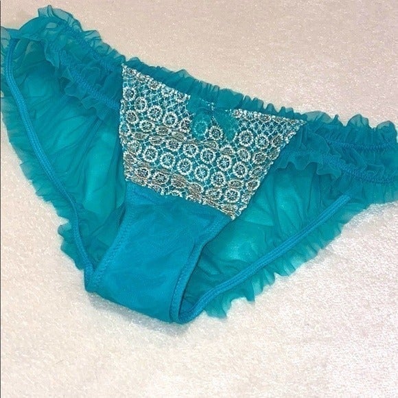 VS Very Sexy Panty Small Ruffle Mesh Aqu
