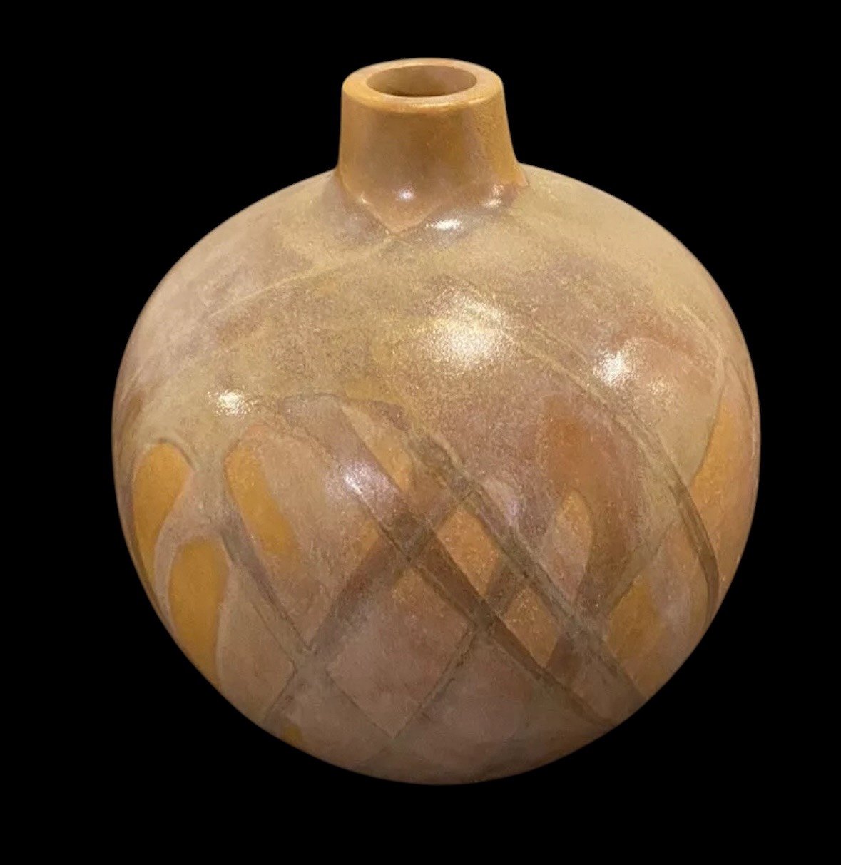 Vintage Red Clay Pottery Vase Signed Suolus
