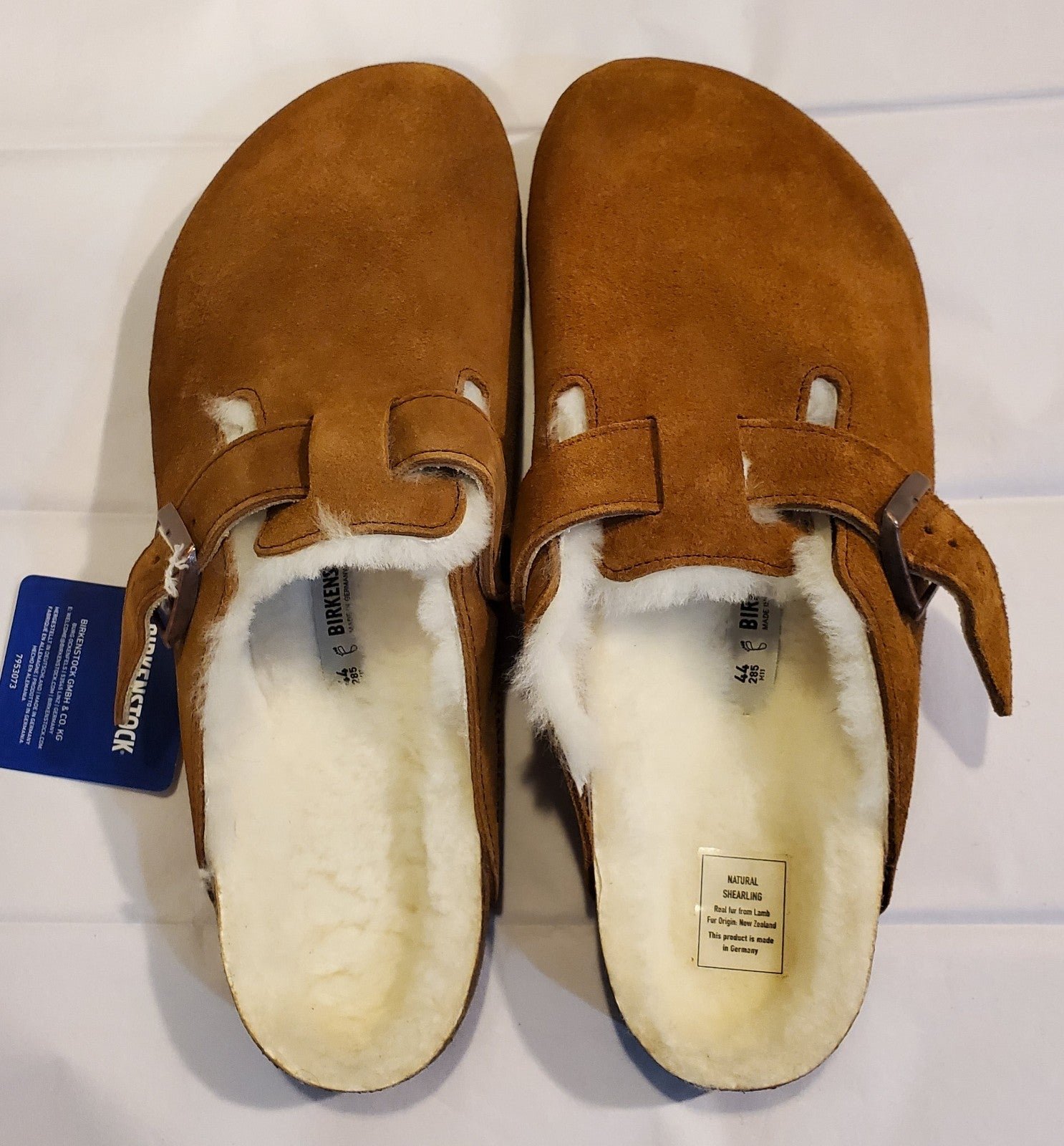 Birkenstock boston shearling color mink suede regular wide