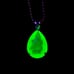 UV Reactive Uranium Sterling Silver Teardrop Necklace
