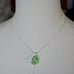 UV Reactive Uranium Sterling Silver Teardrop Necklace