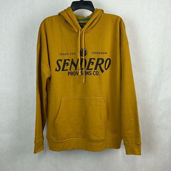 NEW Sendero Provisions Co Logo Hoodie Sz XL Goldenrod Soft Fleece Pocket