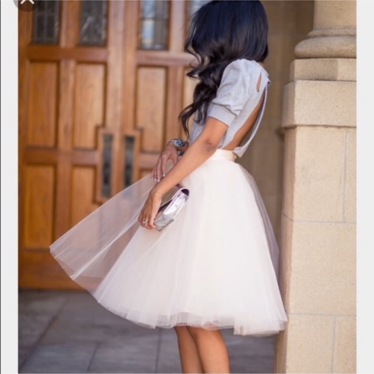 98 NWT Space 46 The Wendy blush peach tulle Skirt