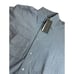 Kenneth Cole Dress Shirt Medium Blue Striped Cotton Button Up Long Sleeves NWT