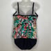 Miraclesuite green & coral Anaconda Ruffle Rita Tankini one piece swimsuit SZ 18