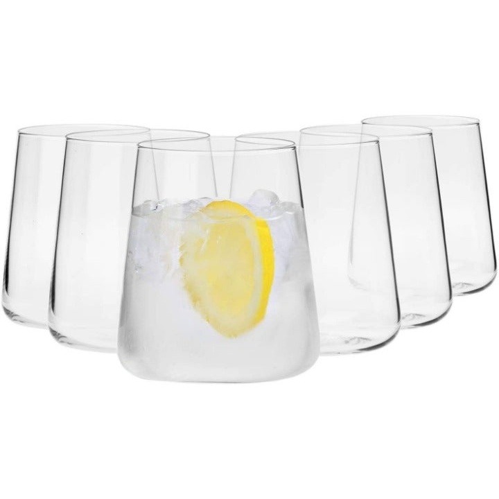 Water Juice Drinking Glasses | Set of 6 | 12.9 oz | Avant-Garde Collection |