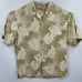 Tommy Bahama Men's Large Yellow Floral 100% Silk Short Sleeve Hawaiian Shirt