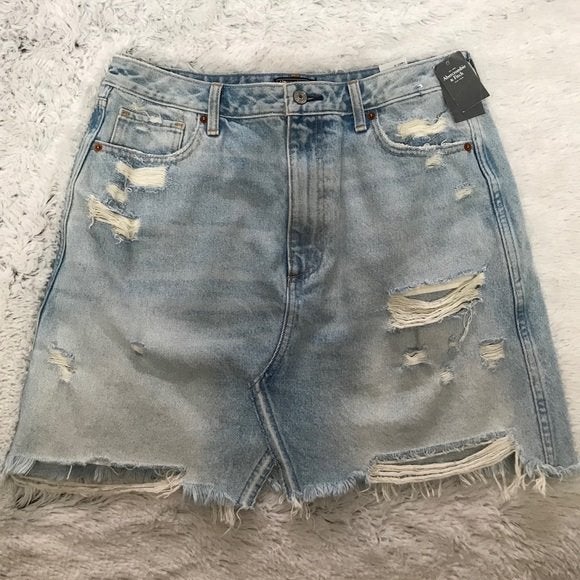 ABERCROMBIE Distressed Denim Skirt 31/12