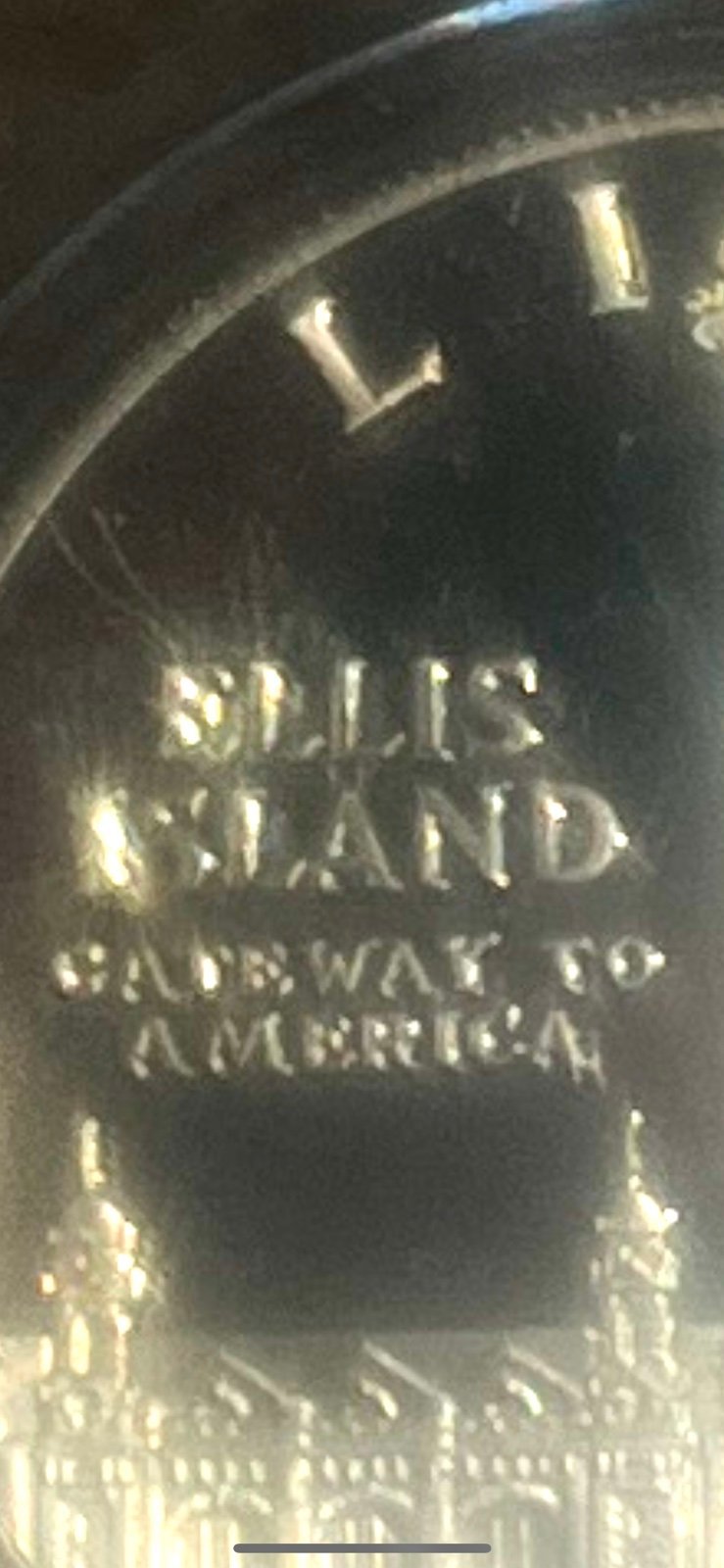 1986 US collectors One dollar coin Ellis Island edition DDR/DDO