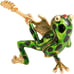 Frog Trinket Box Hand Painted Enameled With Rhinestones New in Box
