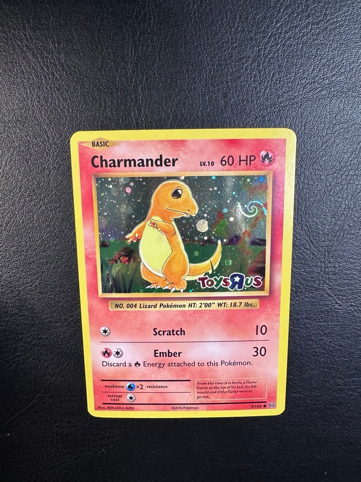 LP 2016 Charmander Toys R us Stamp HD Galaxy Swirl pokemon holo 9/108 exclusive