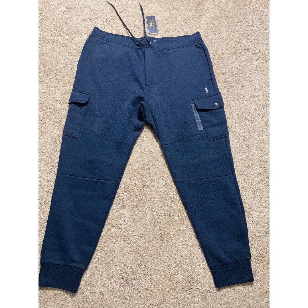Polo Ralph Lauren Men's Double Knit Jogger Cargo Pants NAVY Size XXL NWT