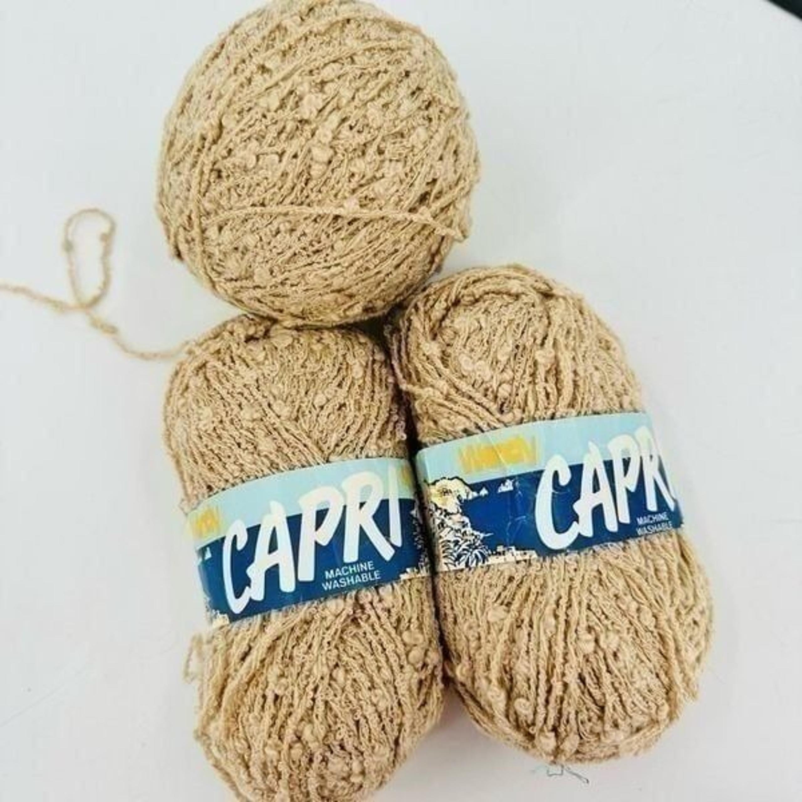 Wendy Capri Vintage Yarn Made in England Cotton Acrylic Blend Tan Twist Textured
