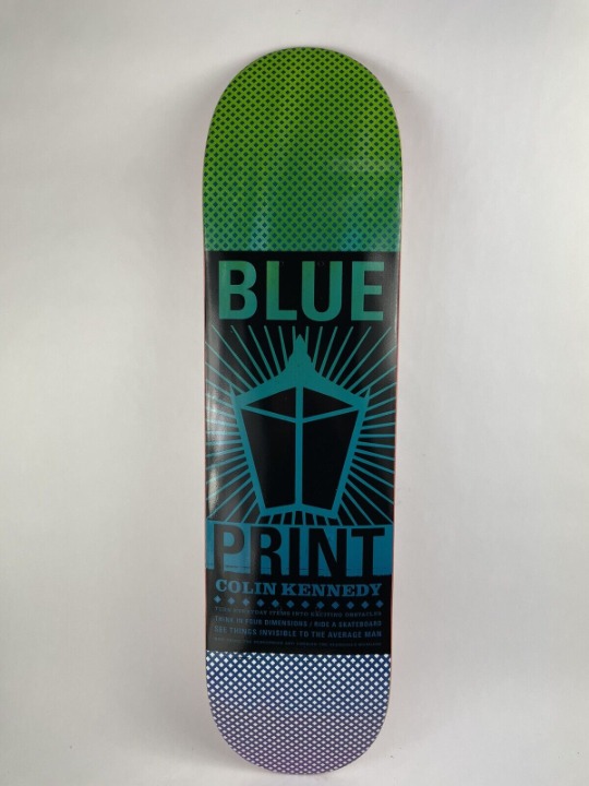 BLUEPRINT skateboards deck 8 RARE quality Colin Kennedy Pachinko