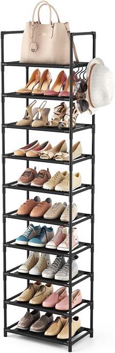 10 Tiers Tall Shoe Rack Boots Organizer Storage 20-25 Pairs