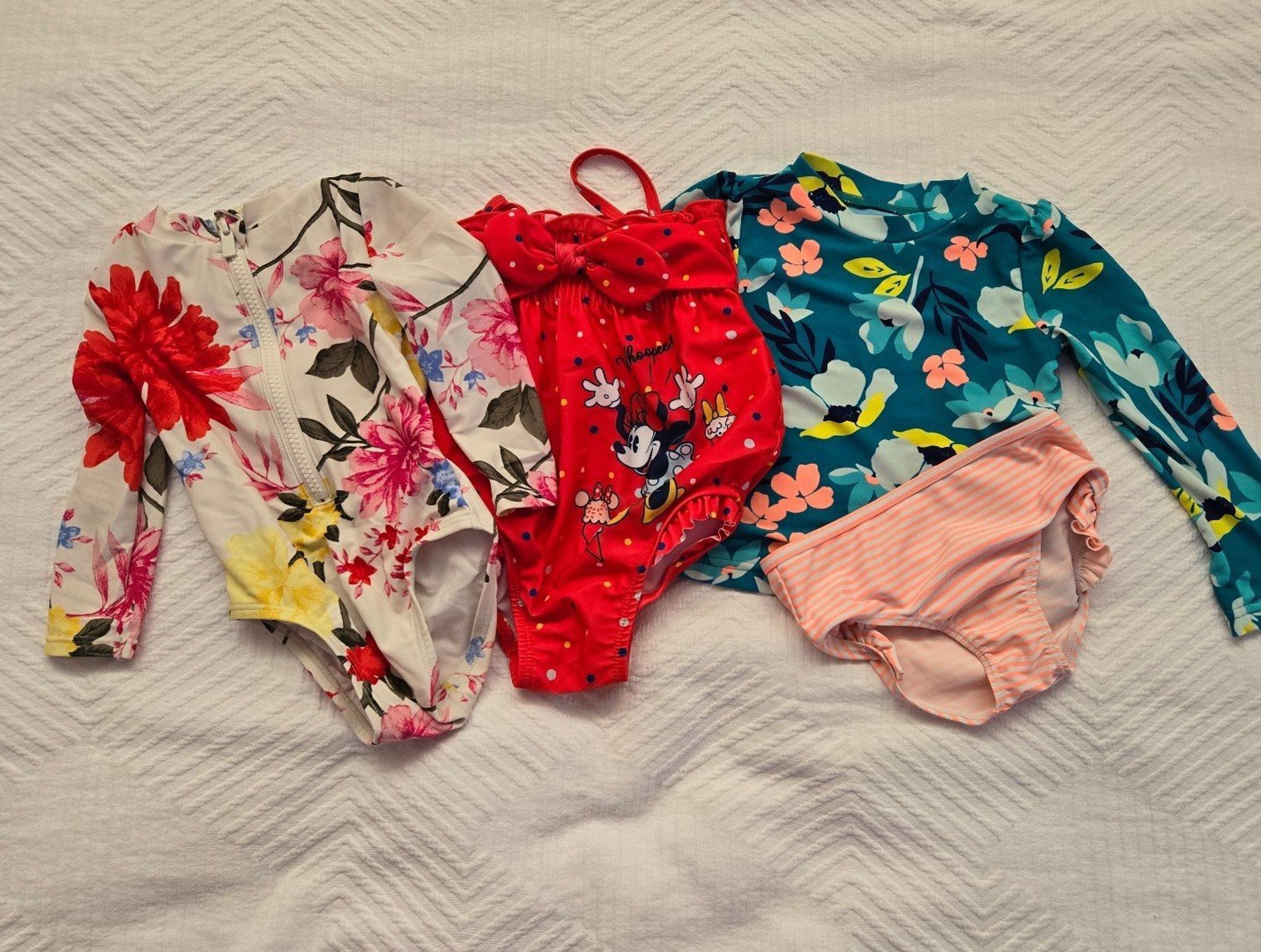 Bundle of 3 swimsuits for baby girl 18 mo