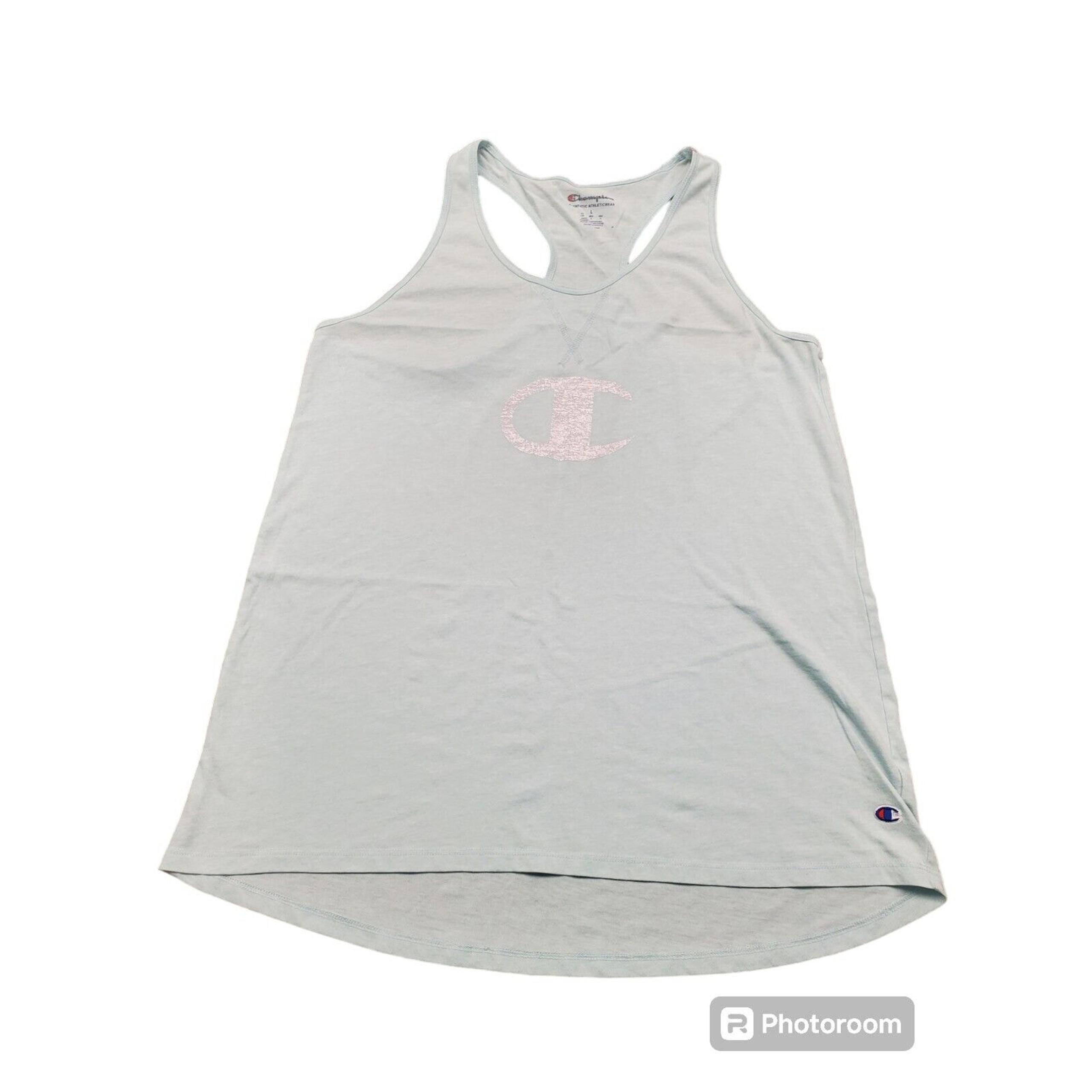 Women's Champion Teal Racerback Athletic Tank Top | Size Large