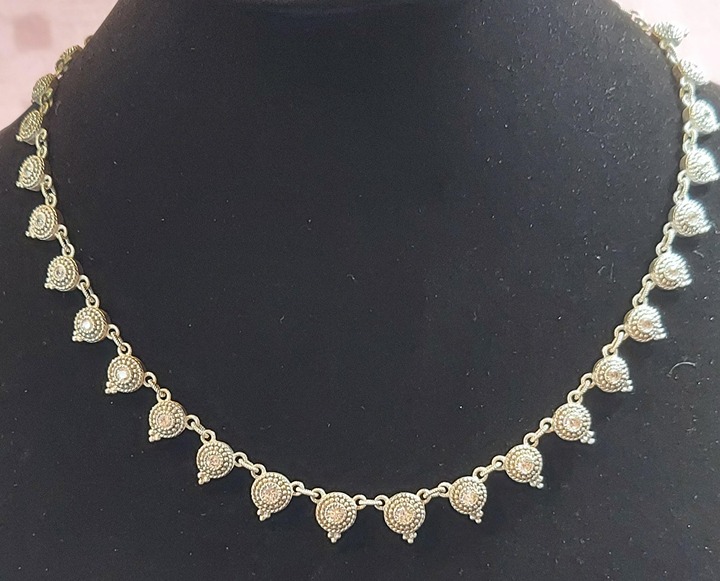 Judith Ripka Sterling Silver Diamonique CZ Station Necklace 18 to 20-inches