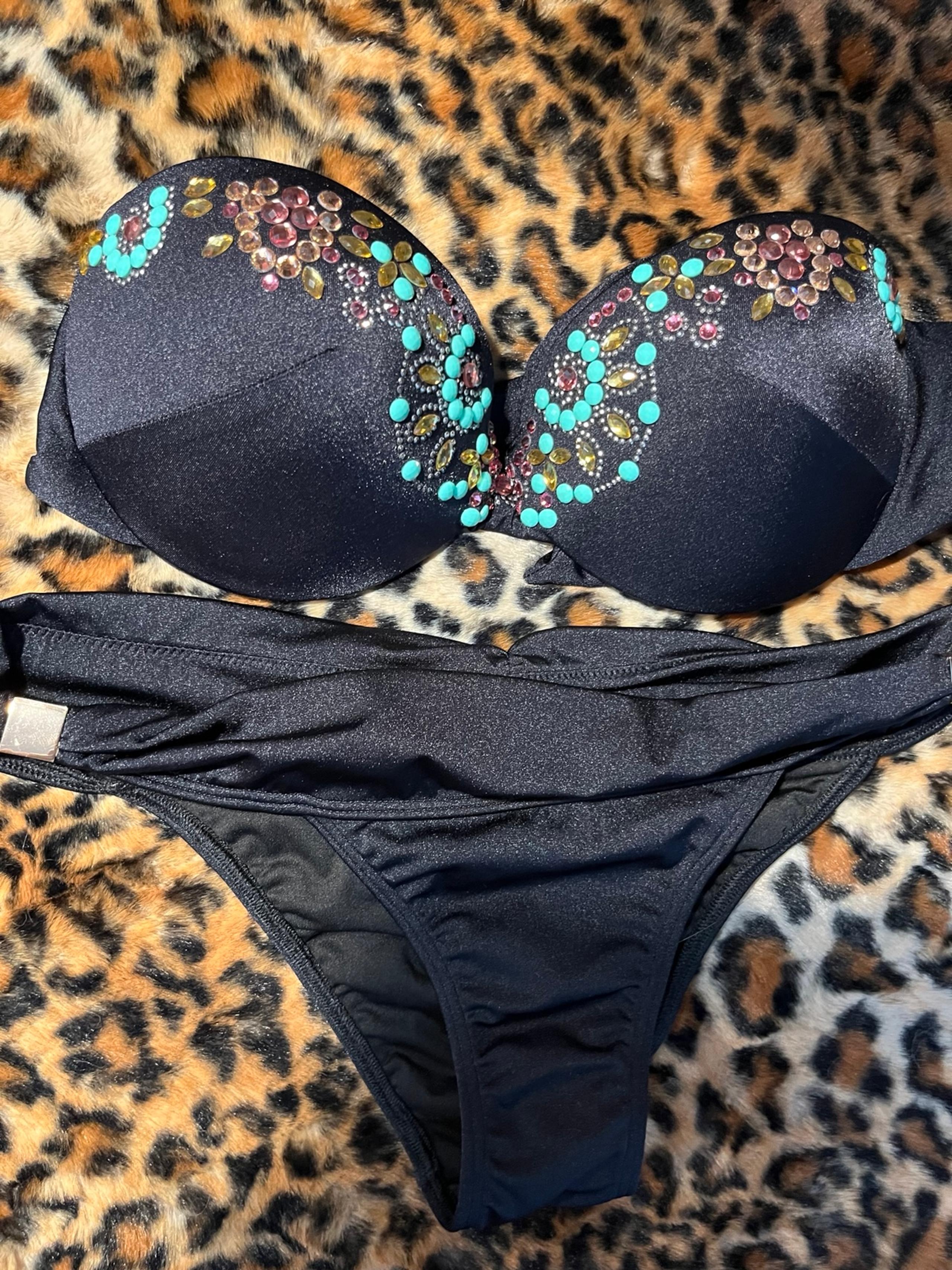 Victoria secret strapless padded embellished  hottie bikini swim bathing suit