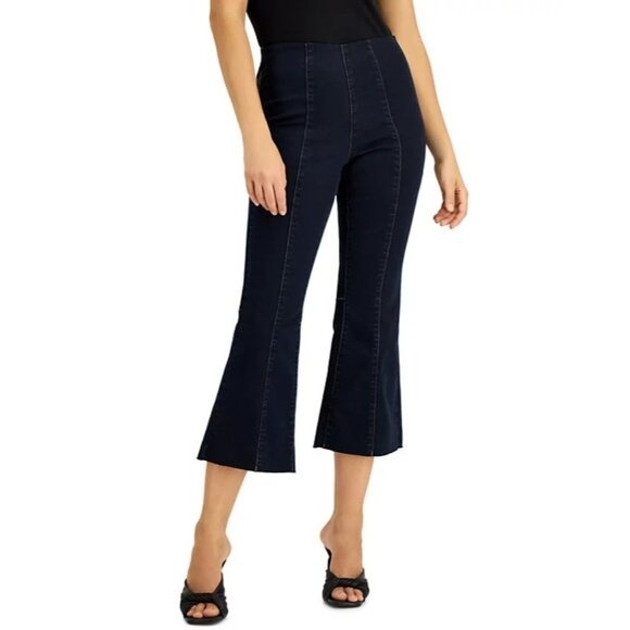 INC International Concepts Womens Size 4 High Rise Crop Flare Pull-On Jeans 297