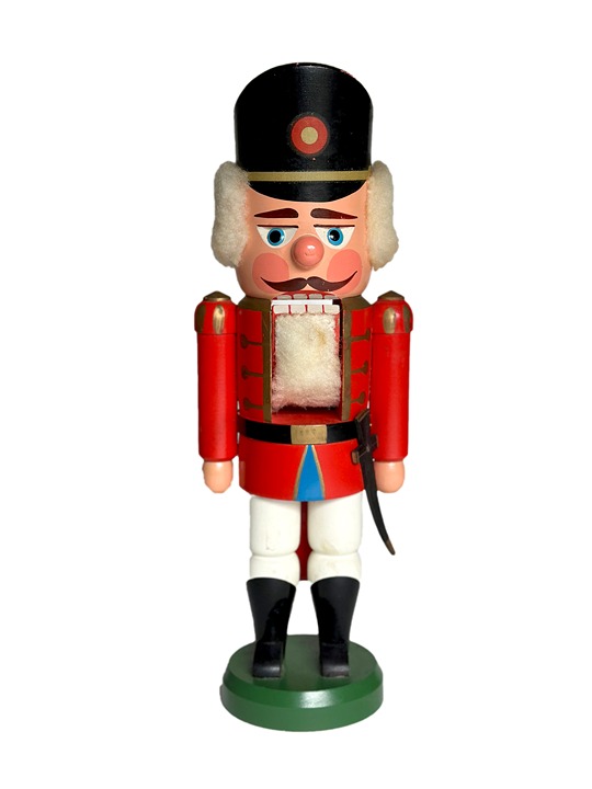 VTG ERZGEBIRGE King Nutcracker Made in East Germany Wooden Hand Painted 13.5"