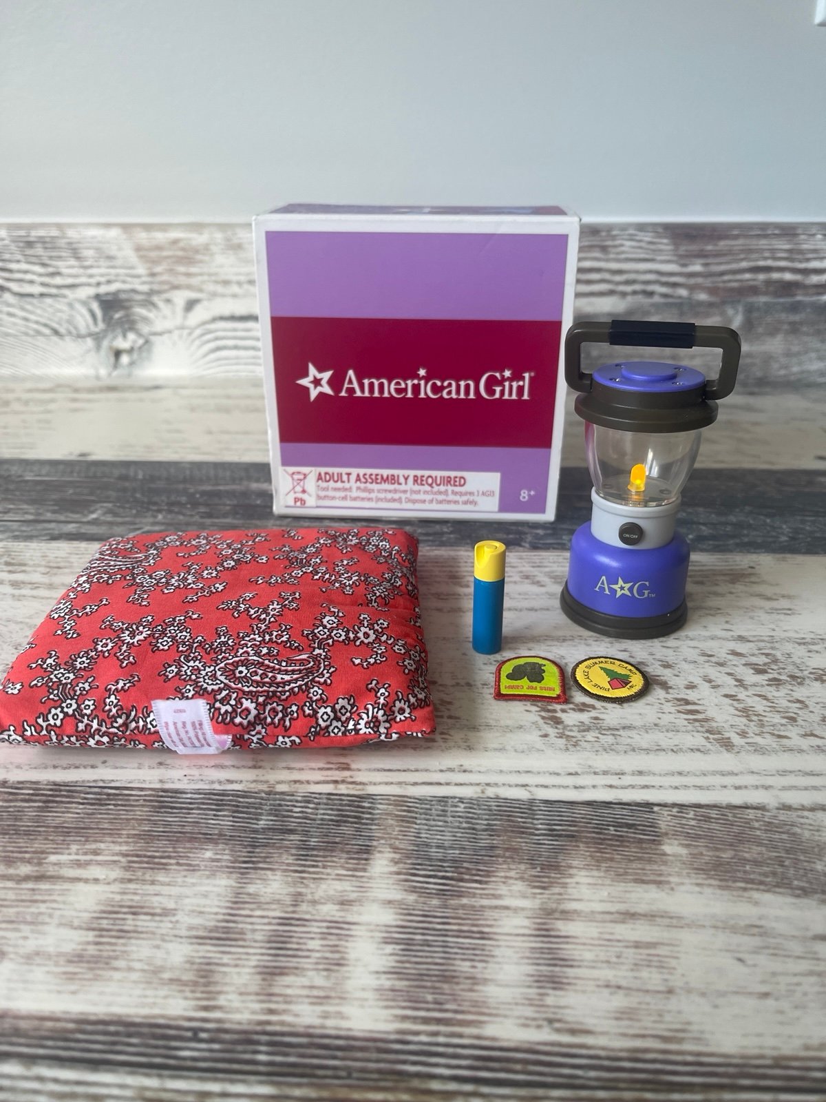American Girl Doll Just Like You CAMPFIRE ACCESSORIES + Box Near Complete