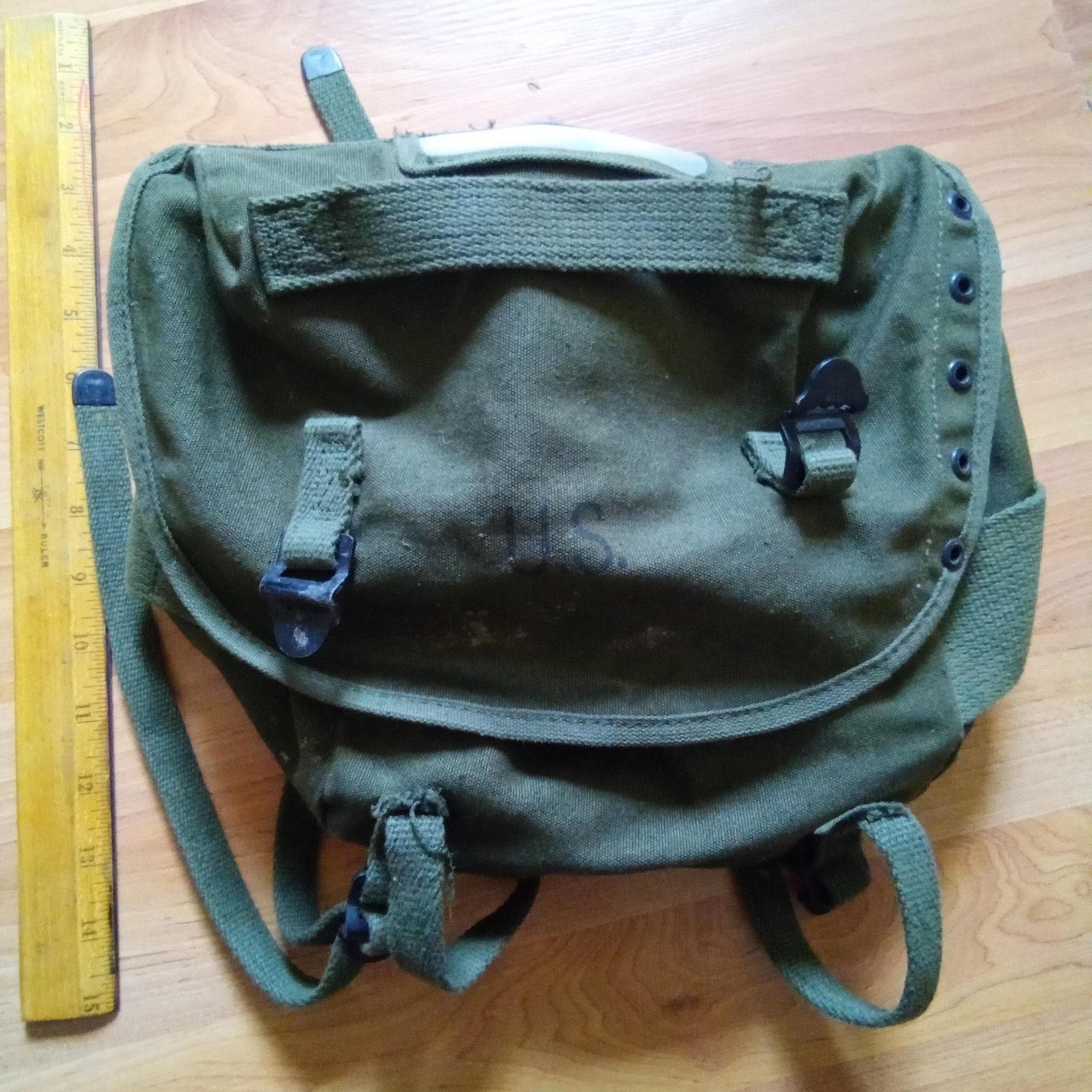 AUTHENTIC  U.S. COMBAT SOLDIERS FIELD PACK   CANVAS BAG M 1951 -61