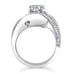Exclusive 925 Silver Plated Classy CZ Wedding Ring, GPMB1488