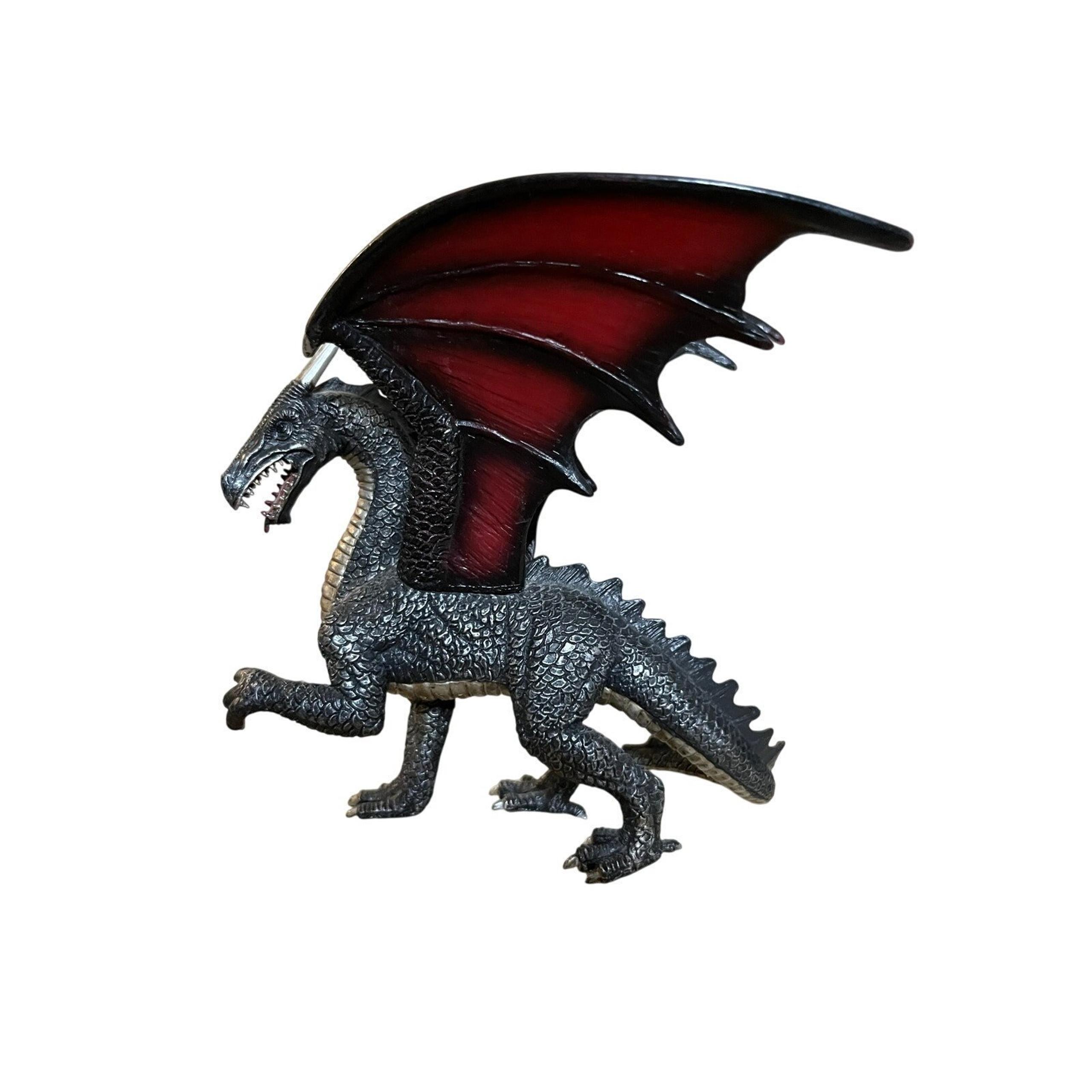 ANIMAL PLANET Mojo Fantasy Steel Dragon Toy Figure, Black/Red (387215), 2014