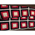 Granny Square Afghan Blanket Vintage Crochet Handmade 57 x 69 Red White Blue