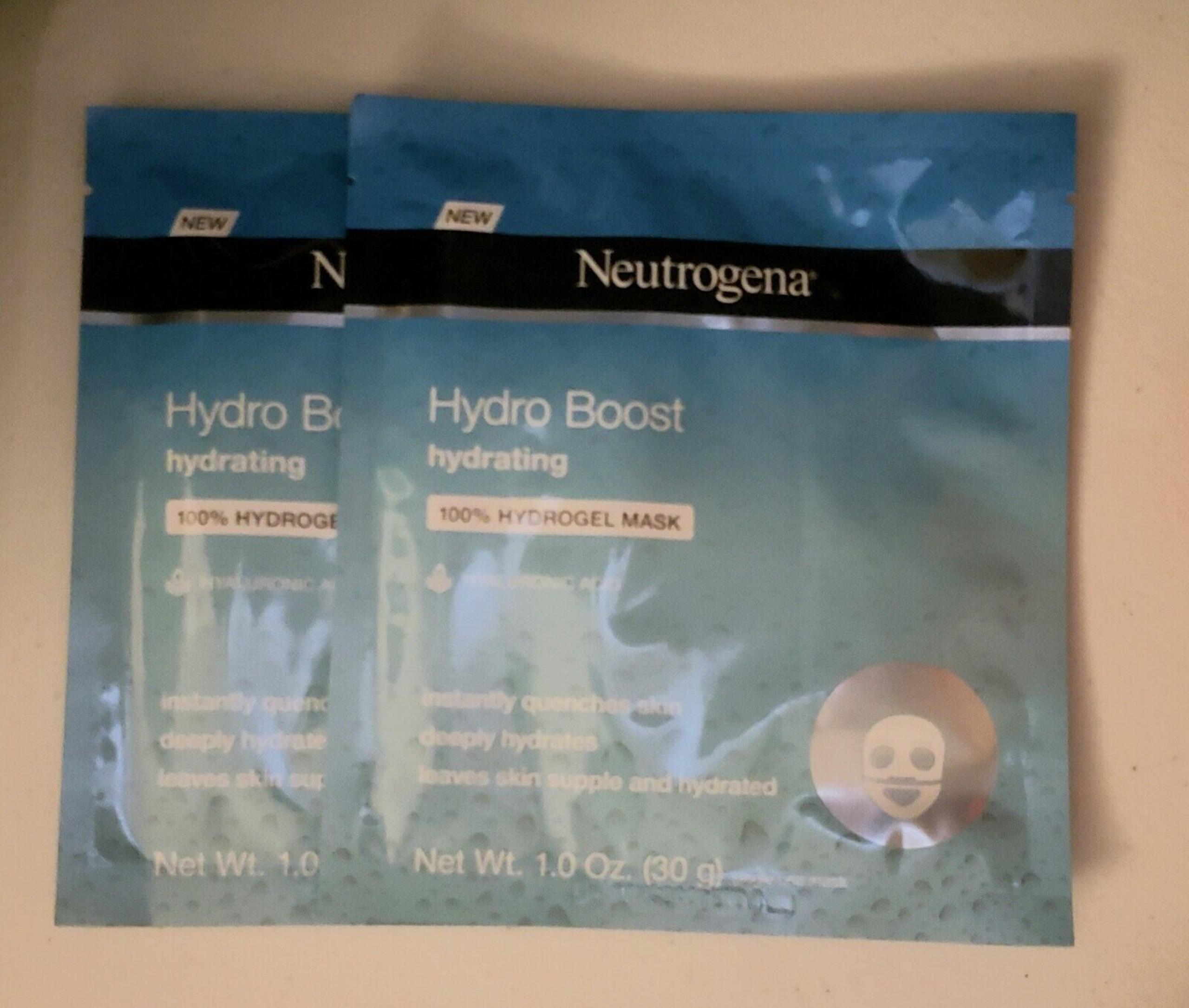 2-Pack Neutrogena Moisturizing Hydro Boost Hydrating Face Masks 1oz Skin Care