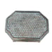 Vtg Woven Wicker Lidded Latch Wood Storage Basket Box