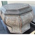 Vtg Woven Wicker Lidded Latch Wood Storage Basket Box