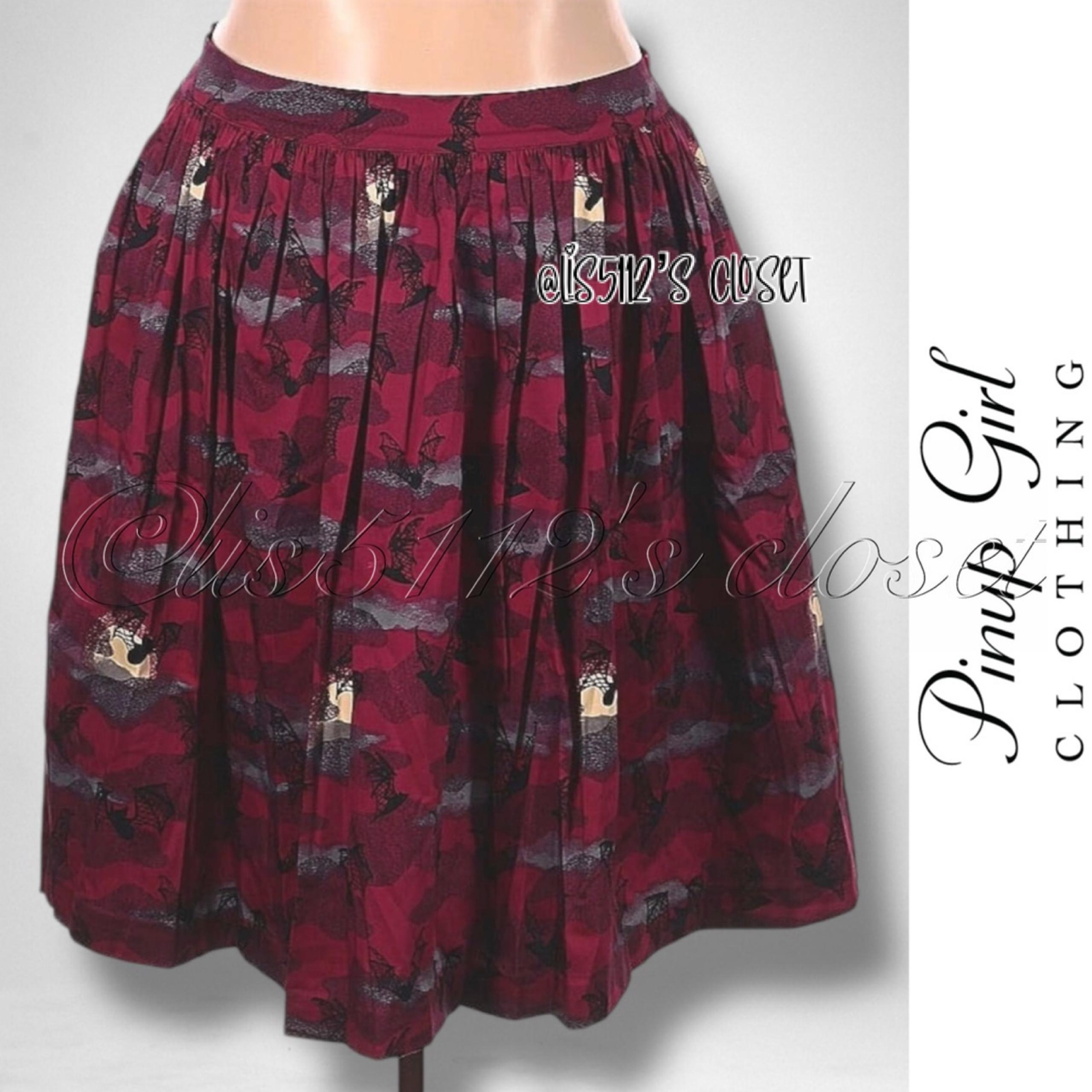Pinup Couture Victorian Bats Gothic Halloween PUG Swing Skirt 3X