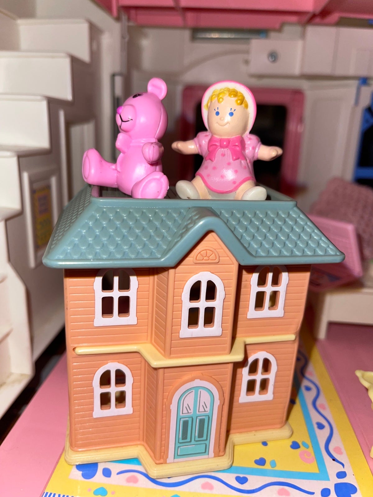 Vtg Little tikes My Size dollhouse accessory Mini Replica Very RARE HTF pink/blu