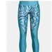 NWT Women's HeatGear® Armour Printed Ankle Leggings Teal, 1362275 Size S/M