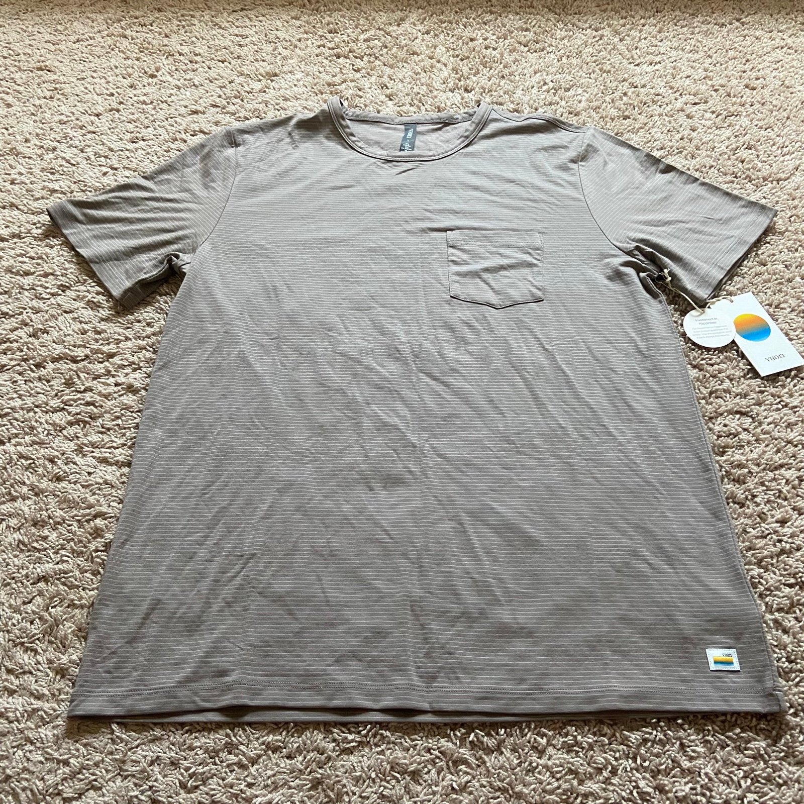 Men’s Vuori Clothing Linear Striped Tech Tee Shirt T-Shirt