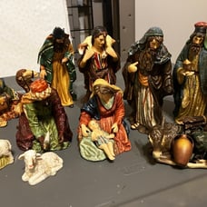 O’well vintage ceramic Nativity Set Christmas