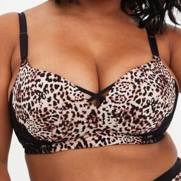 Torrid Push-Up Wire-Free Bra - Lace Leopard with 360° Back Smoothing