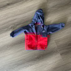 Patagonia Hooded Fleece Jacket Blue and Red