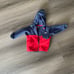 Patagonia Hooded Fleece Jacket Blue and Red