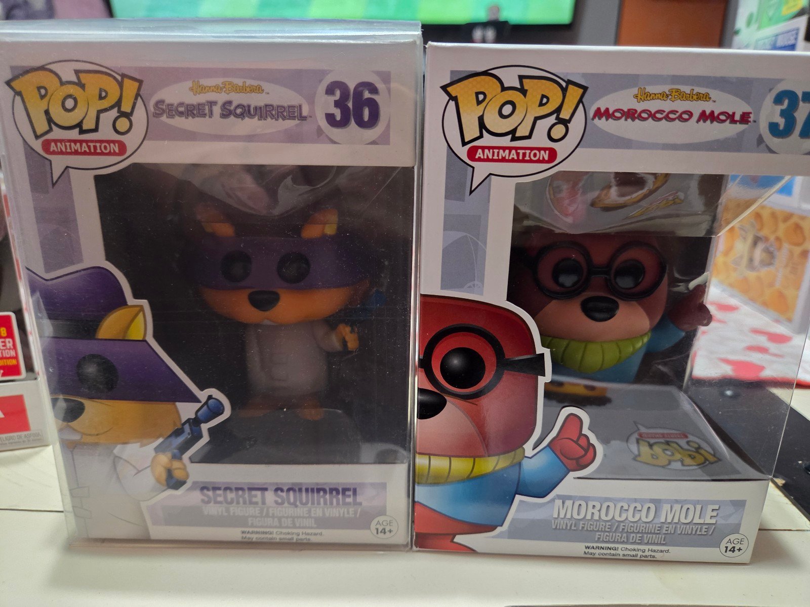 Secret Squirrel and Morocco Mole Funko Pops