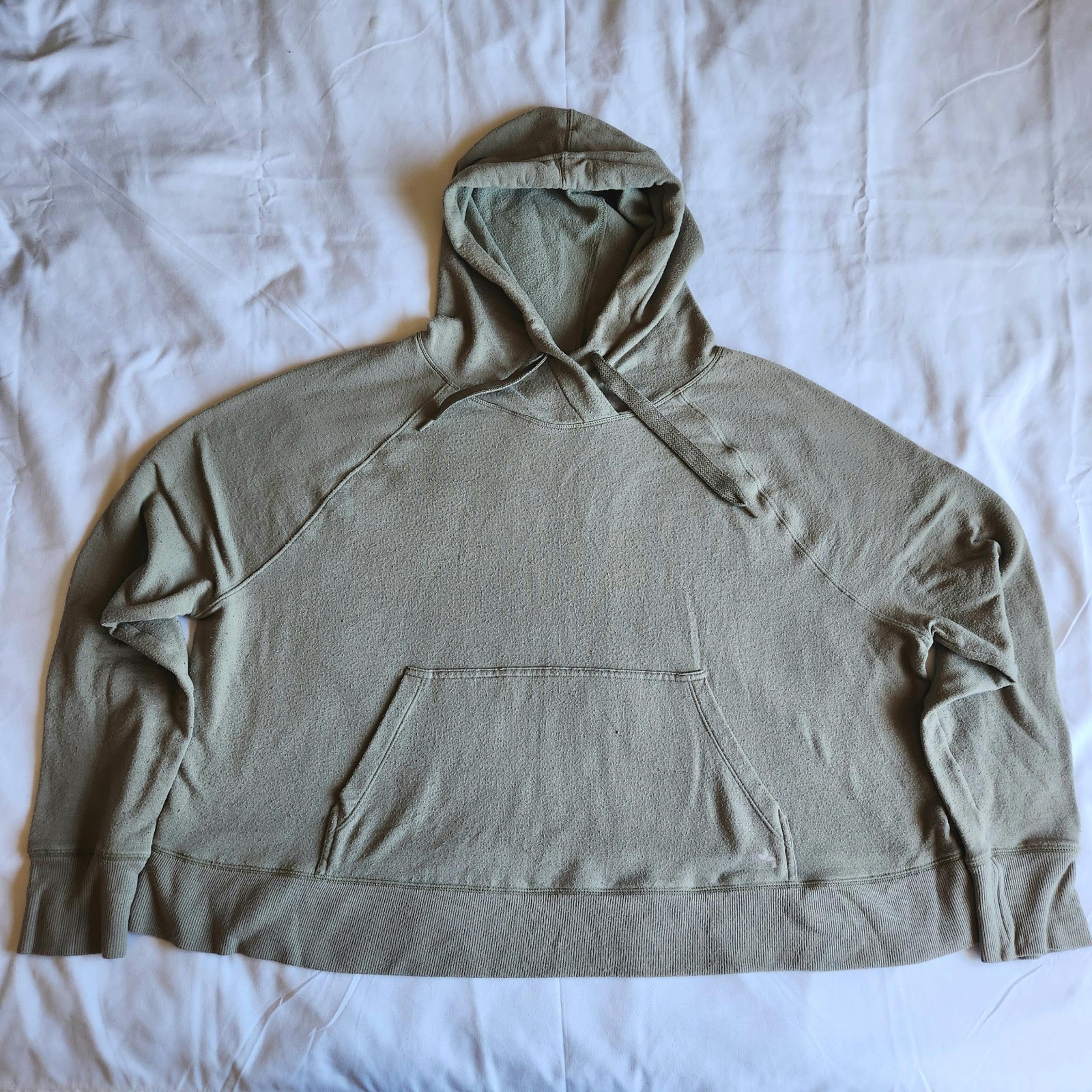 Joy Lab Activewear Women's 2XL Green Cropped Pullover Long Sleeve Hoodie Sweater