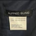 NORDSTROM ALFRED SUNG 16R Midnight Blue Satin V-Neck High/Low Gown RETAILS 231