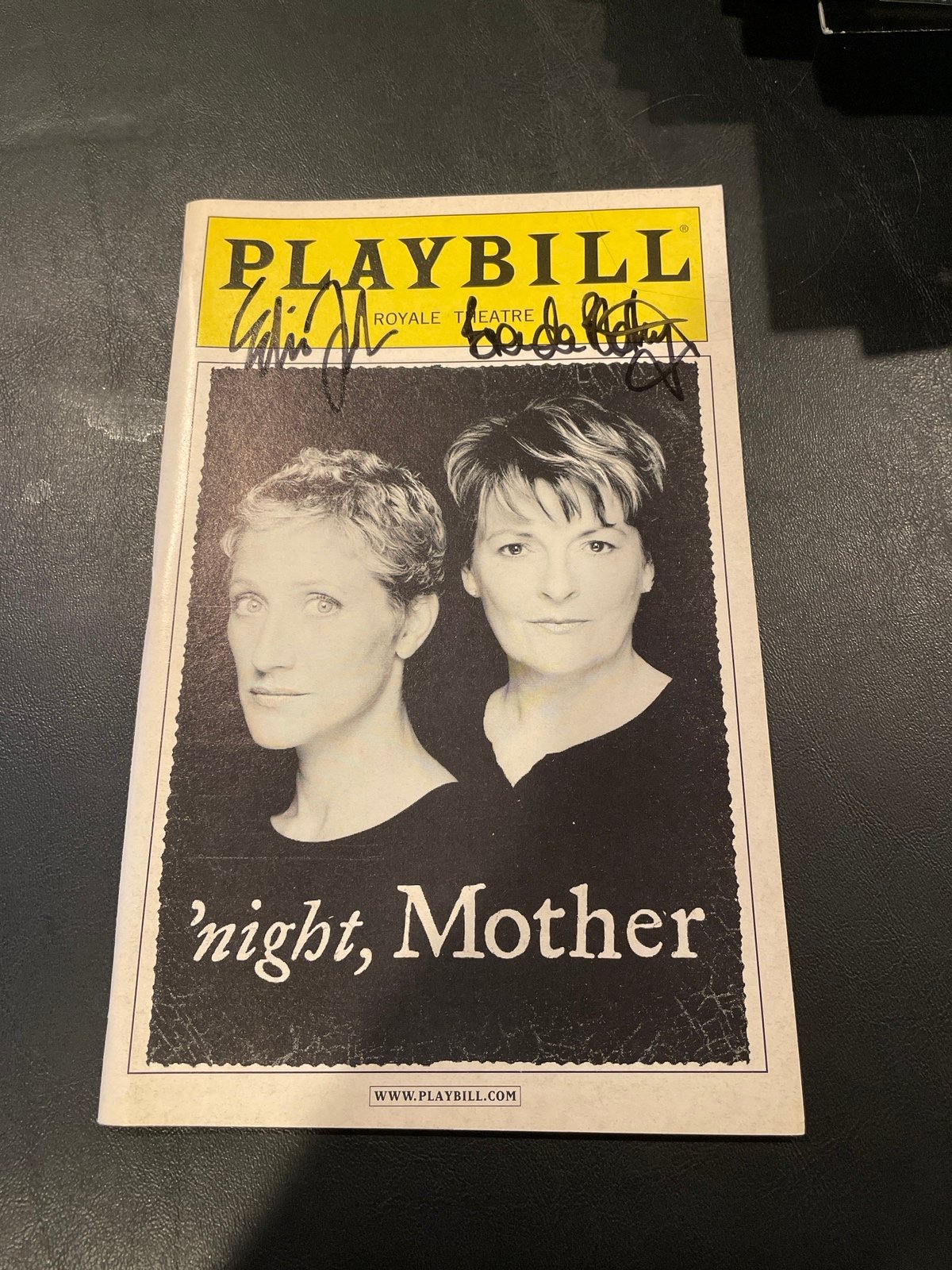 'night, Mother Signed Playbill Opening Night Broadway