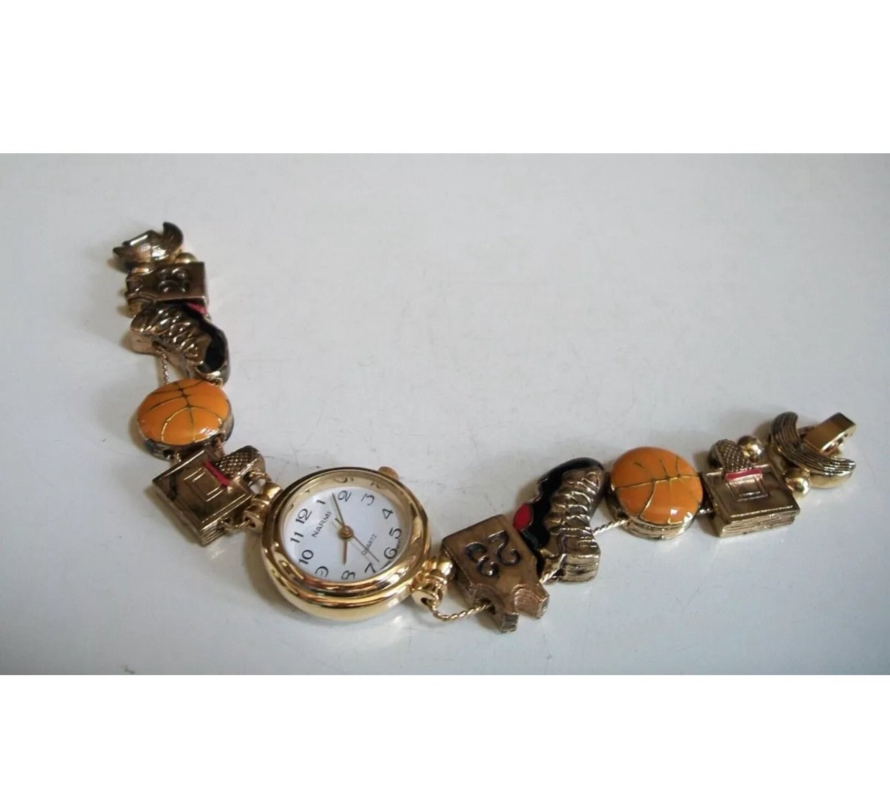 Women’s gold finish basketball fashion casual fun watch good for gift