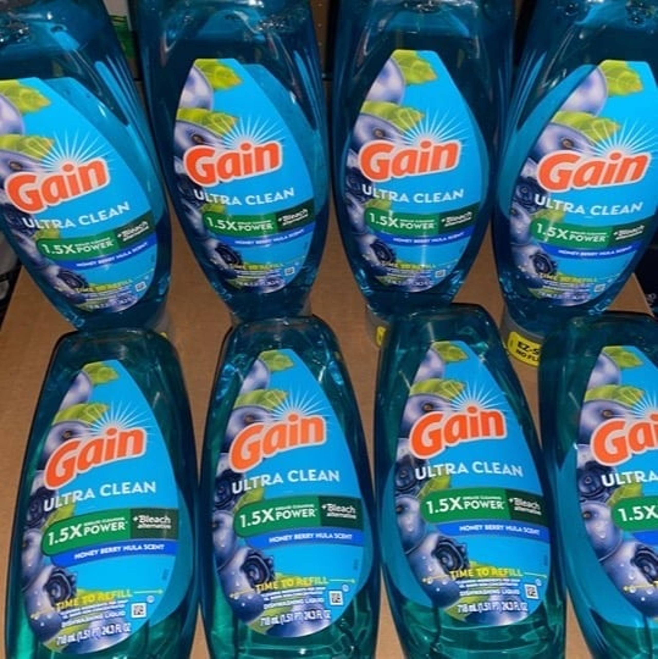 LOT OF 8 Gain Dish Soap 24.3OZ