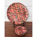 Vtg Asian Paper Mache Serving Tray with (5) Plates